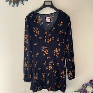 SO Black Dress with Yellow Floral Design